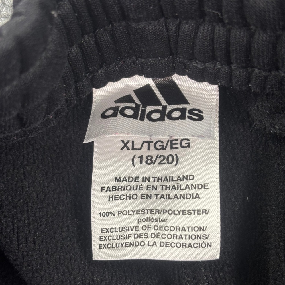 Adidas Track Pants Size XL Black White 3-Stripe Wide Leg Elastic Waist Women's - Picture 3 of 6